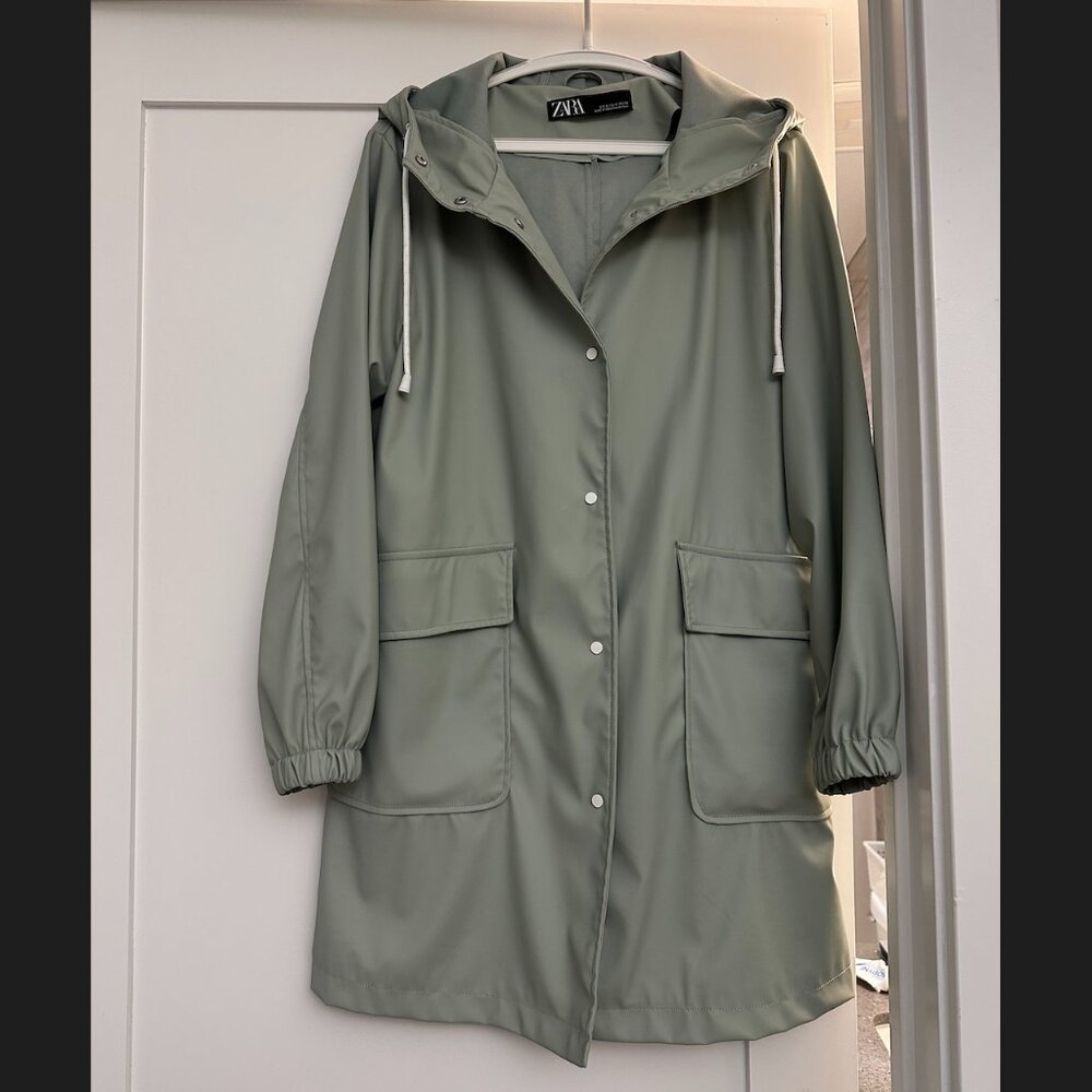 Zara Rain coat jacket - Size M -  light mint